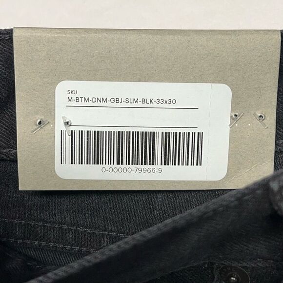 Everlane The Organic Cotton Slim Fit Jean Black Mens Size 33 x 30 NWT - Picture 11 of 12